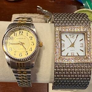 Elegant Silver and Gold Women's Watch